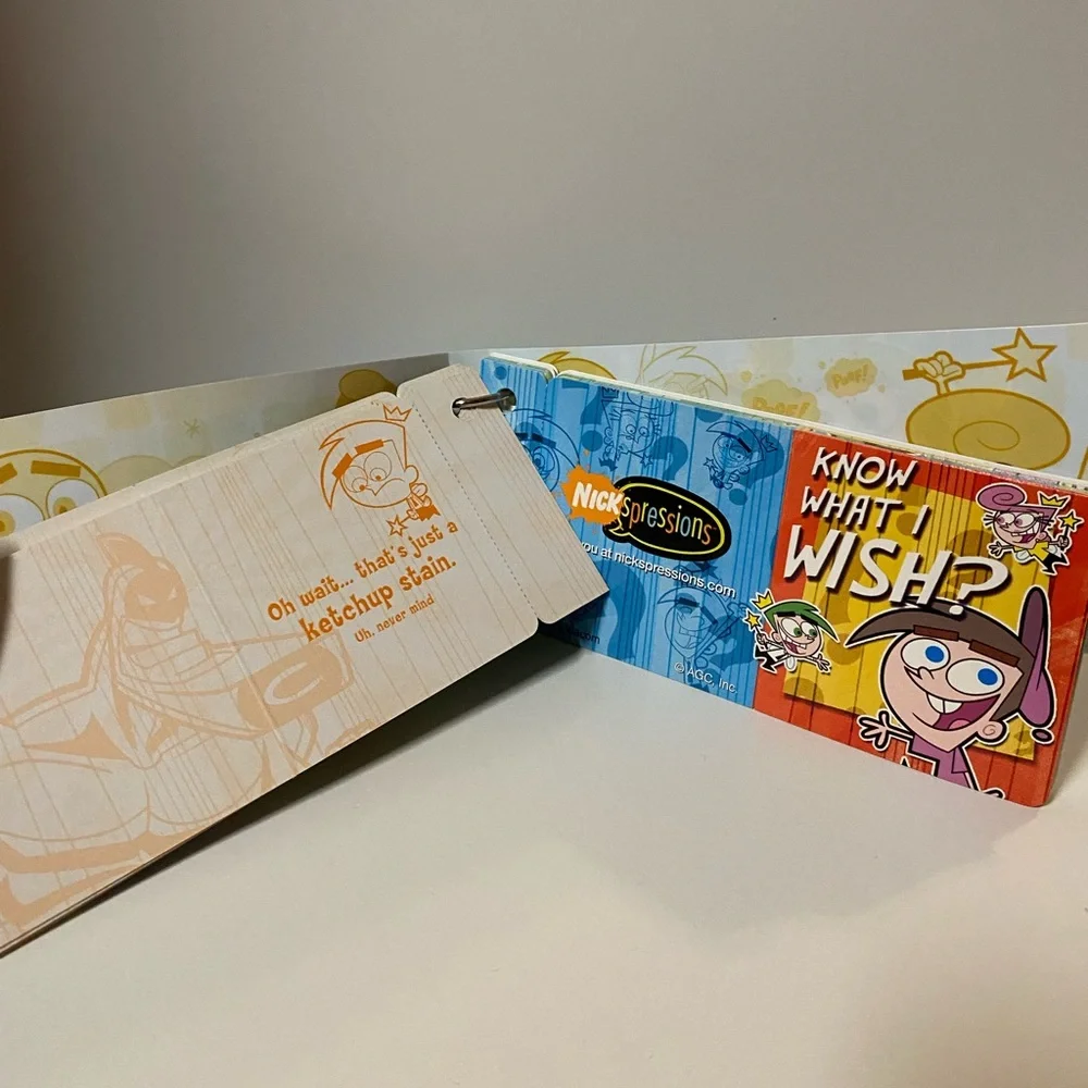 Nickelodeon Nickspressions Cards On The Run The Fairly Odd Parents Y2K Note Clip